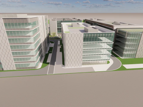 Modern City Block -A1 3D Model