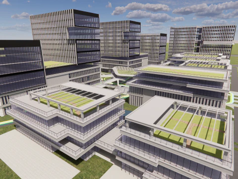 近代都市街区 -A3 3Dモデル