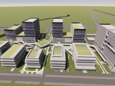 Modern City Block -A3 Modello 3D