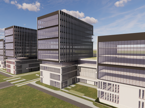 Modern City Block -A3 Modello 3D