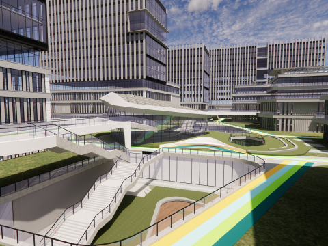 Modern City Block -A3 Modello 3D