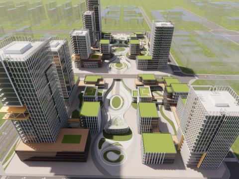 Modern City Block -A2 3D 모델