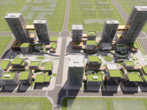 Modern City Block -A2 3D Model