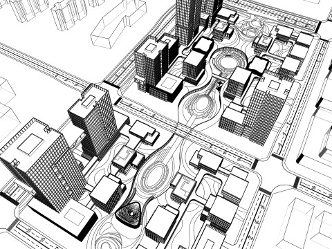 Modern City Block -A2 3D Model