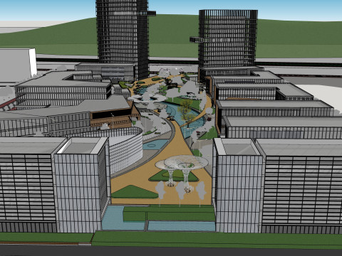 Modern City Block -A4 3D 모델