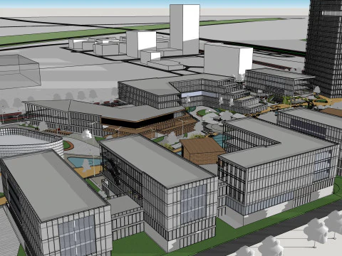Modern City Block -A4 3D Model