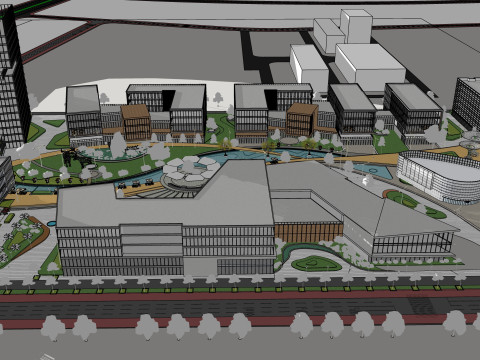 Modern City Block -A4 3D Модель