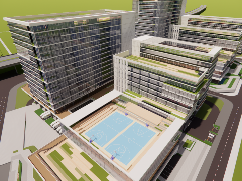 Modern City Block -A5 Model 3D