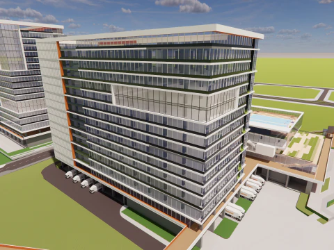 Modern City Block -A5 3D Model