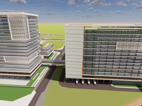 Modern City Block -A5 3D Model