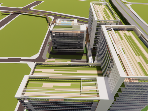Modern City Block -A5 3D 模型