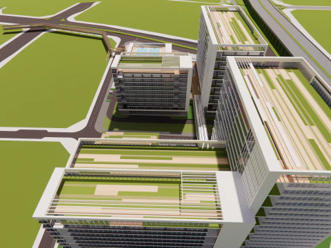 Modern City Block -A5 3D Model