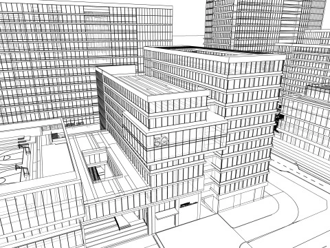 Modern City Block -A5 3D Model