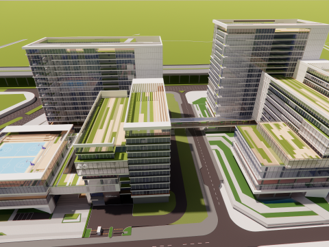 Modern City Block -A5 3D 模型