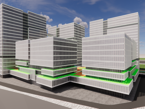 Modern City Block -A6 3D Модель