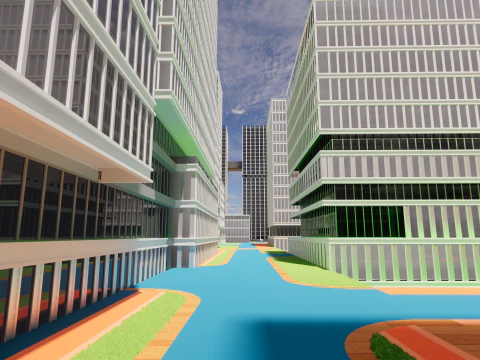 Modern City Block -A6 3D Model