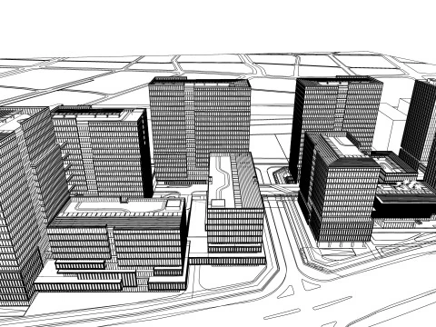 Modern City Block -A6 3D Model