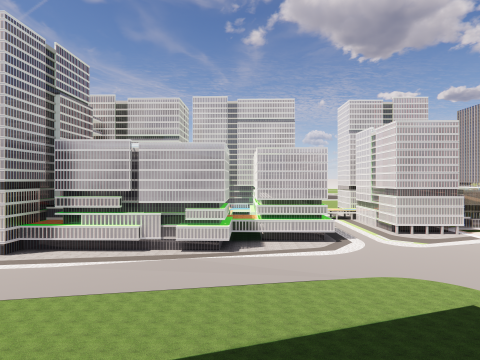 Modern City Block -A6 3D Модель