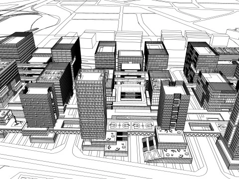 Modern City Block -A7 3D Model