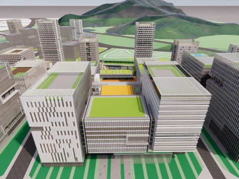 Modern City Block -A7 3D Model