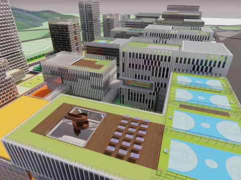 Modern City Block -A7 3D Model