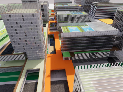 Modern City Block -A7 3D Model