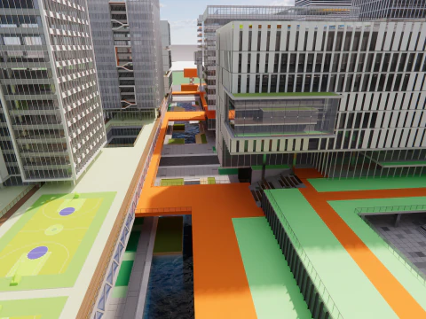 Modern City Block -A7 3D Model