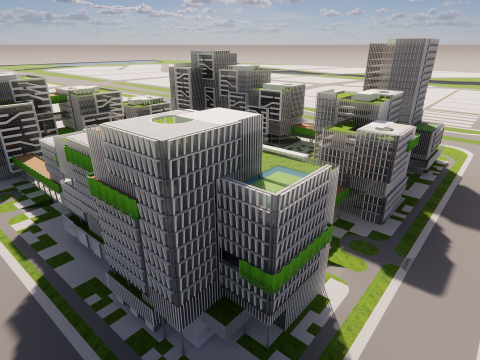 Modern City Block -A8 Modelo 3D