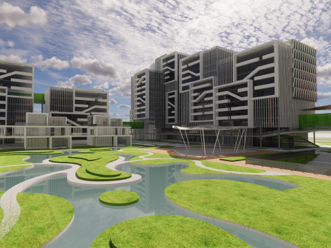 Modern City Block -A8 3D Model