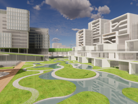Modern City Block -A8 3D Model