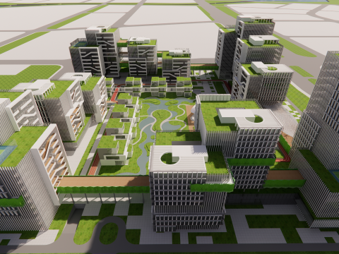 Modern City Block -A8 3D Model