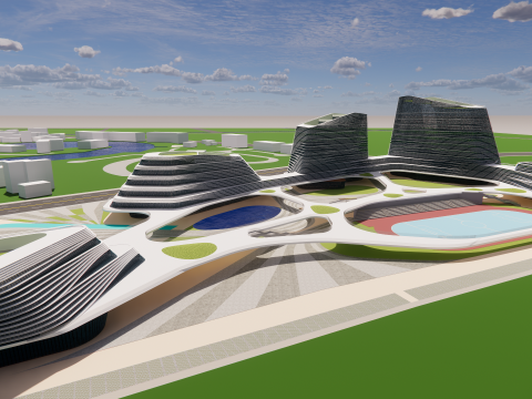 Modern City Block -A9 Model 3D