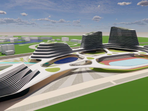 Modern City Block -A9 3D Model