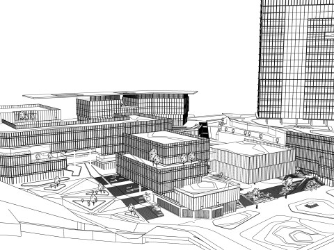 Modern City Block -A10 3Dモデル