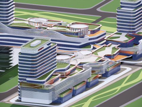 Modern City Block -A11 3D-Modell