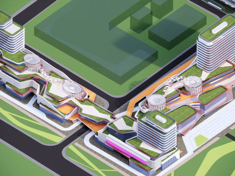 Modern City Block -A11 Model 3D