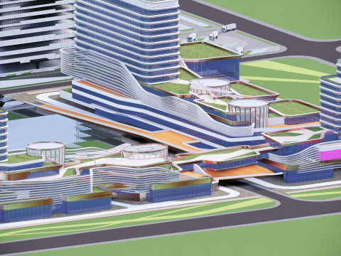 Modern City Block -A11 Model 3D