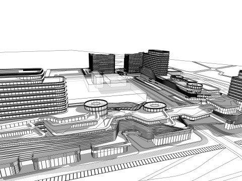 Modern City Block -A11 Model 3D
