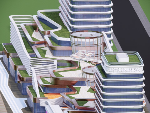 Modern City Block -A11 Model 3D