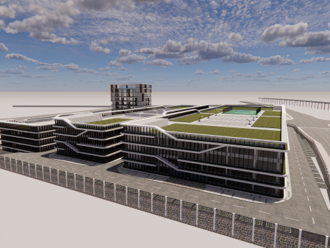 Modern City Block -A12 3D मॉडल