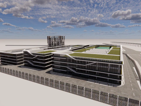 Modern City Block -A12 3D Model