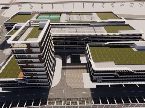 Modern City Block -A12 3D मॉडल