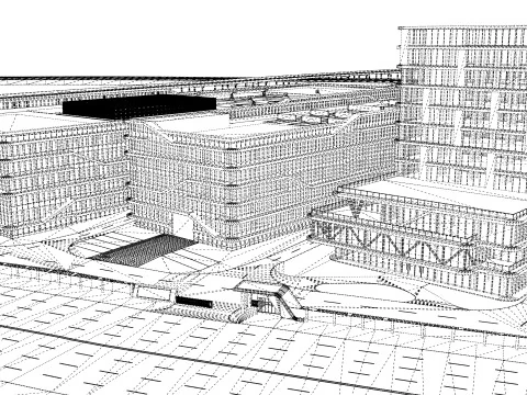 Modern City Block -A12 3D Model
