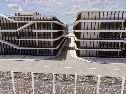 Modern City Block -A12 3D मॉडल