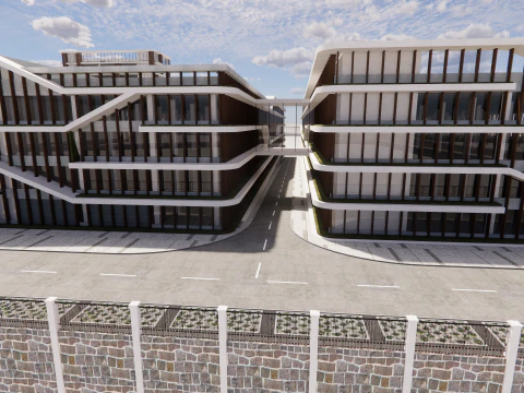 Modern City Block -A12 3D Model