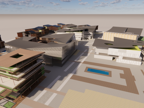 Modern City Block -A13 3D Model