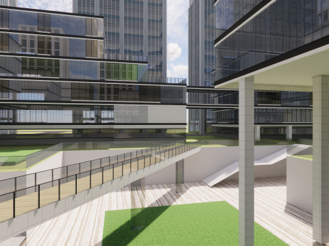 Modern City Block -A14 3D मॉडल