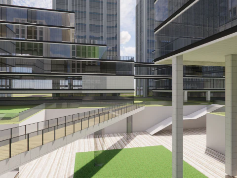 Modern City Block -A14 3D Model