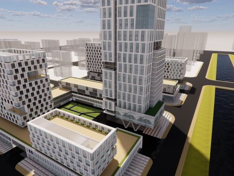 Modern City Block -A15 3D Model