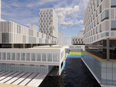 Modern City Block -A15 3D Model